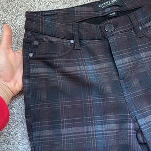 Liverpool Los Angeles Work Pants Purple Black Size 4